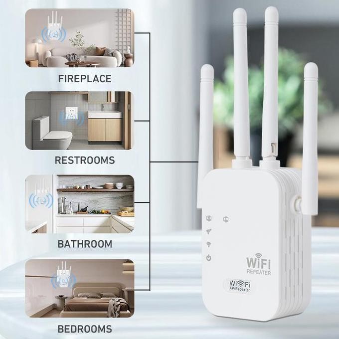 Hi-Net Router Wifi Repeater 300Mbps Wireless Extender 4 Antena