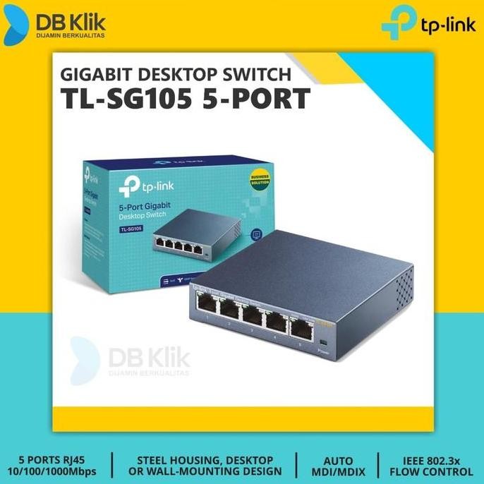 Desktop Switch Tp-Link Tl-Sg105 5 Port Gigabit -Hub Tp Link Tl Sg105