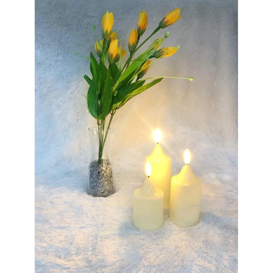 Lilin Lampu LED Smokeless Warm White Besar Led Elektrik Dekorasi Pesta