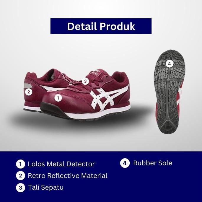 

Terlaris Sepatu Safety Asics Fcp201.600 Winjob Protective Sneakers Chili Red