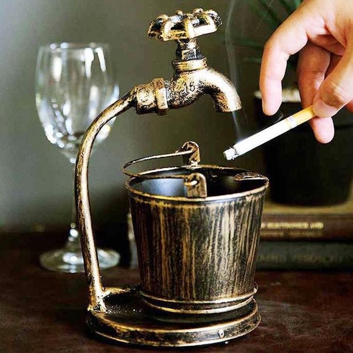 Terlaris Triple W Iron Ashtray Classic Asbak Rokok Unik Dekorasi Meja Premium