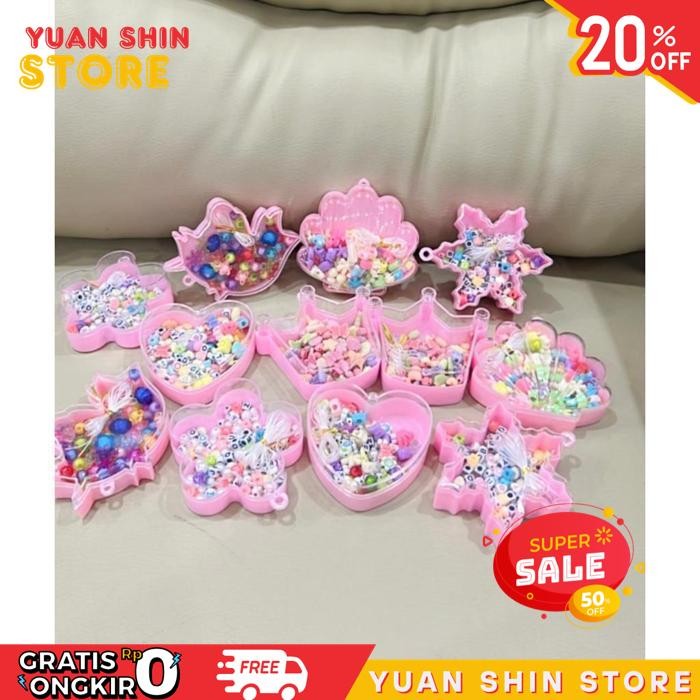 MAINAN BIKIN GELANG ANAK MANIK MANIK BEADS  / GELANG MANIK MANIK  / MANIK MANIK GELANG KALUNG UNICOR