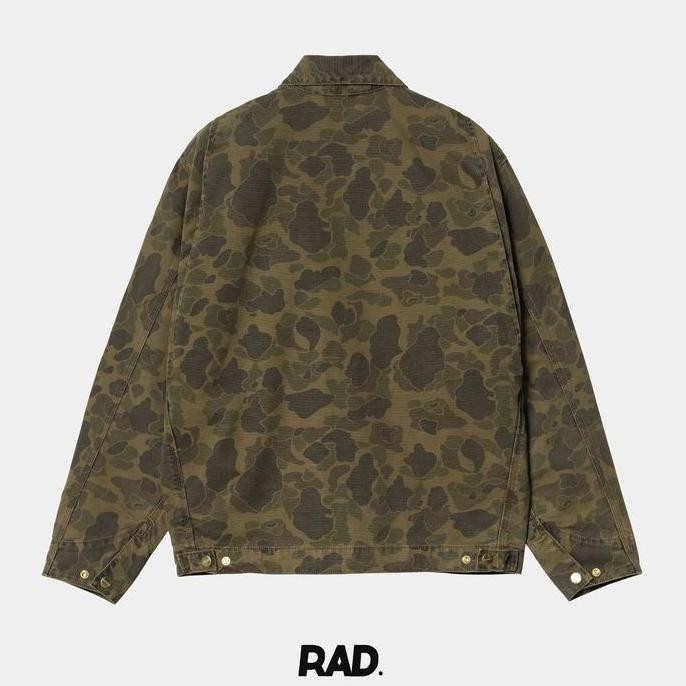 Grosir Carhartt Wip Duck Detroit Jacket Camo Duck, Green - Office Green (Garment Dyed) Original