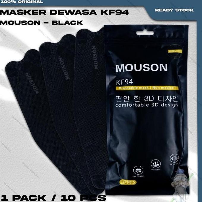 Terlaris Masker Kf94 Mouson 4 Ply 10 Pcs / Masker 4 Lapis Perlindungan