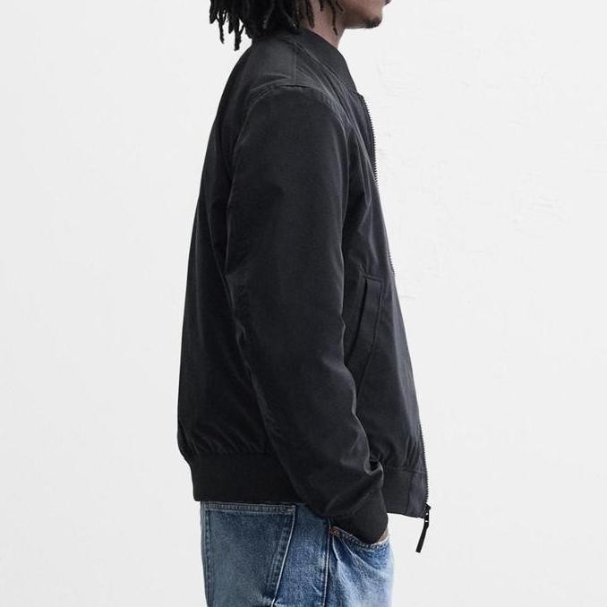 Promo Jaket Bomber Zara Pria Original - Hitam