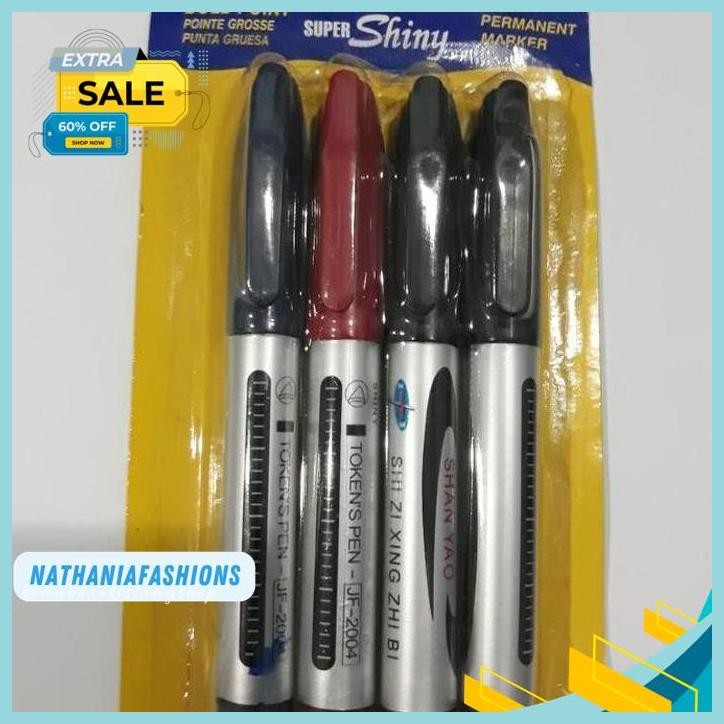

TERMURAH 4PCS SPIDOL BOLD POINT PERMANET MARKER SUPER SHINY PEN BIG SALE !!
