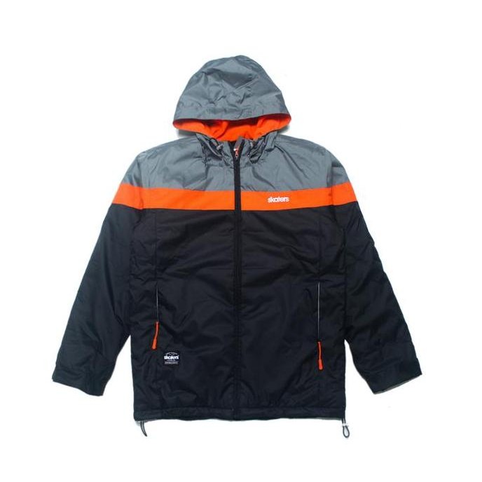 Grosir Jaket Skaters Ws Parka Wg043 Abu Orange Hitam