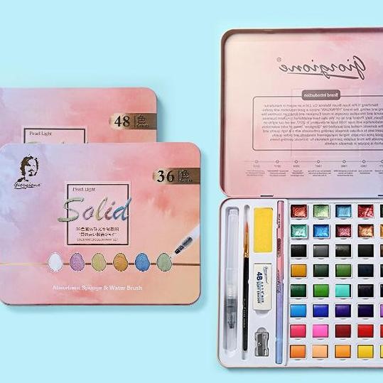 

ready giorgione watercolor tin case 48 clr (36 basic clr +12 starry clr)