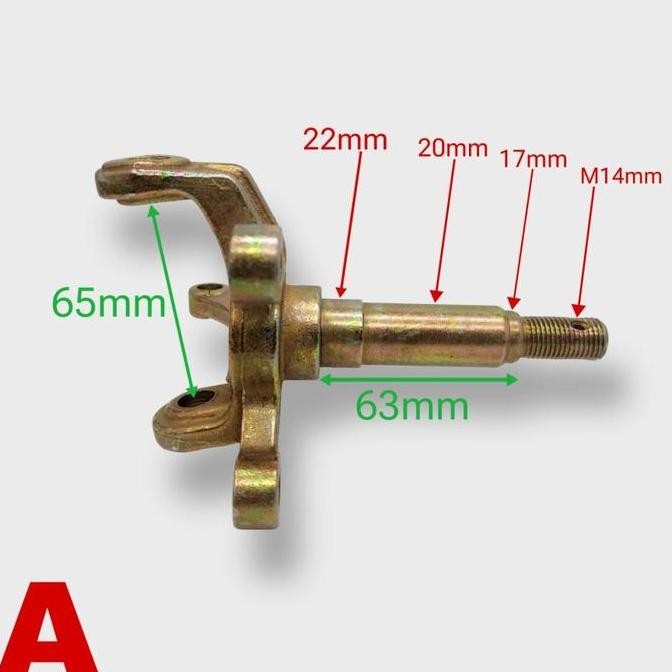 As Roda DEPAN - Knuckle Cakram ATV 150 & 200 - Gokart - Buggy
