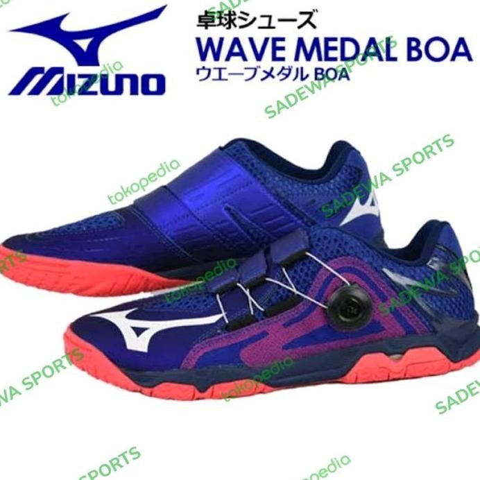 Terlaris [Top Grade] Mizuno Wave Medal Boa -Sepatu Pingpong Tenis Meja Original