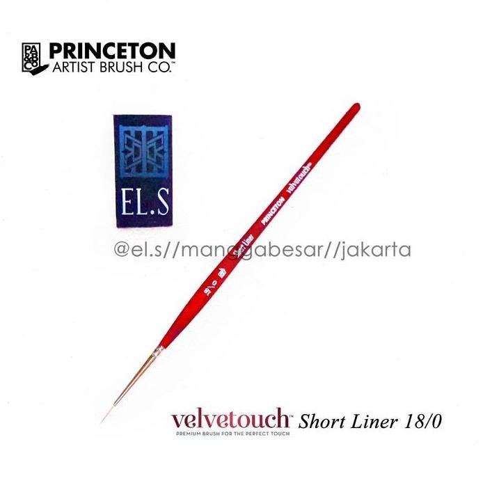 

ready Princeton Velvetouch Brush Short Liner 18/0 ( Kuas Lukis )