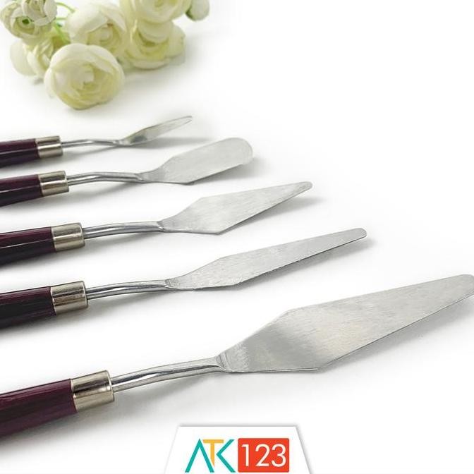 

ready Pisau / Spatula Lukis / Palet / Tanah Liat / Dekorasi Kue / Artist Painting / Mixing Palette / Clay / Cake Frosting Knife / Knives / Scraper Set PNKN-AP5