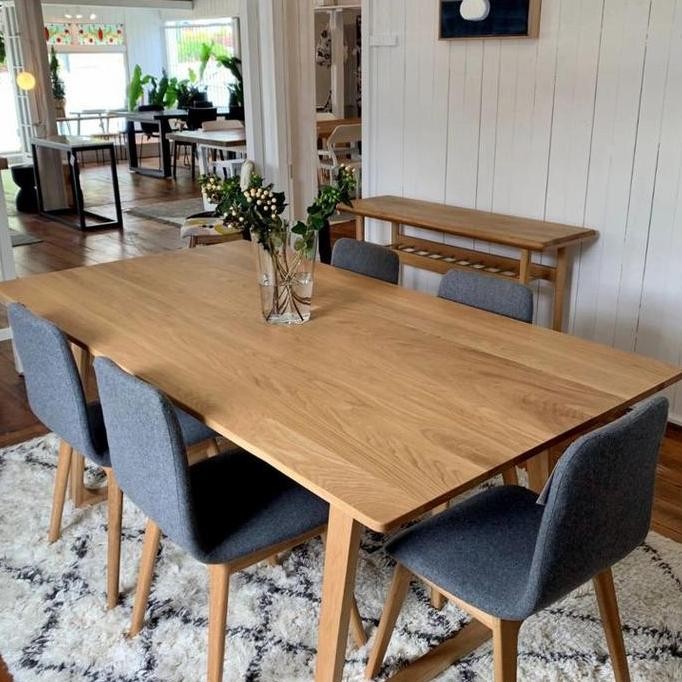 Terlaris Meja Makan Kayu Minimalis Mahoni Kaki Kayu