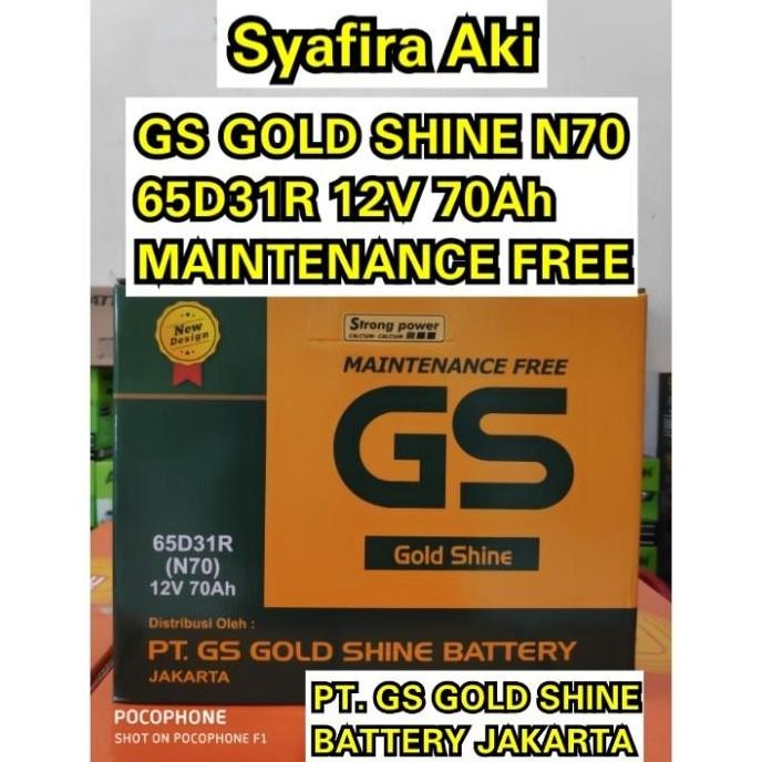 GS MF (AKI KERING) N70 / 65D31R 12V 70Ah Aki Mobil