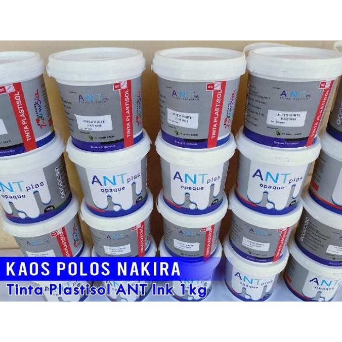 ready Tinta Sablon Kaos Plastisol ANT Ink / Cat Plastisol Black / Hitam 1 kg