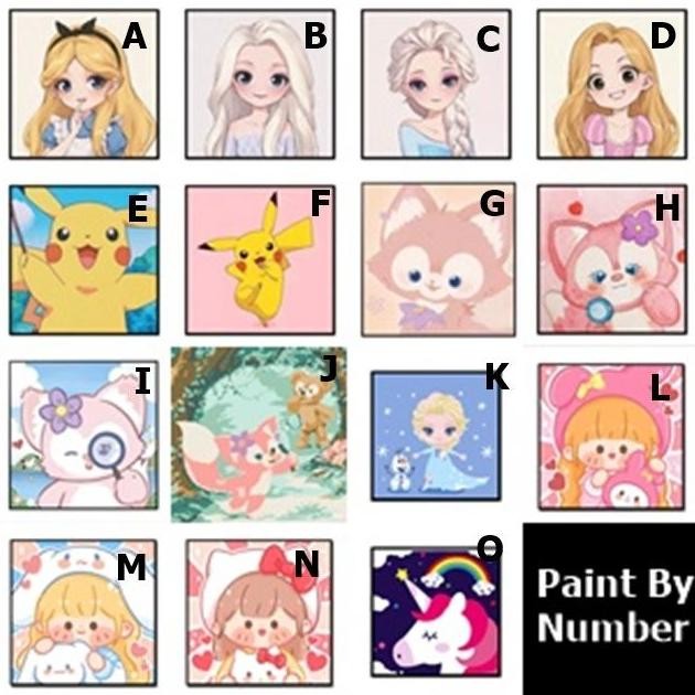 

ready Prakarya Anak Paint by Number - Children Canvas Painting by Numbers - Mainan Edukasi Melukis Mewarnai Kanvas- DIY Painting Canvas Art and Craft