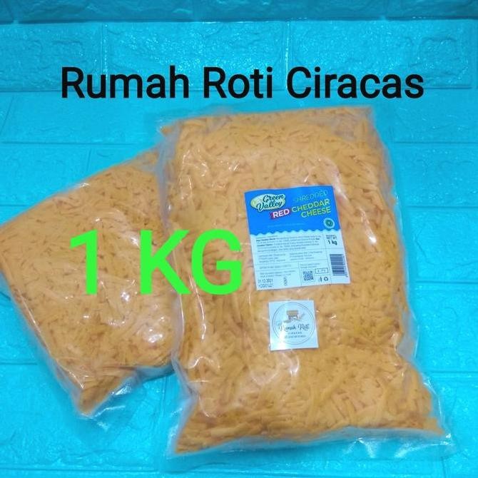 

Sale Keju Parut Red Cheddar Shredded Merah 1Kg Green Valley Cheese 1 Kg