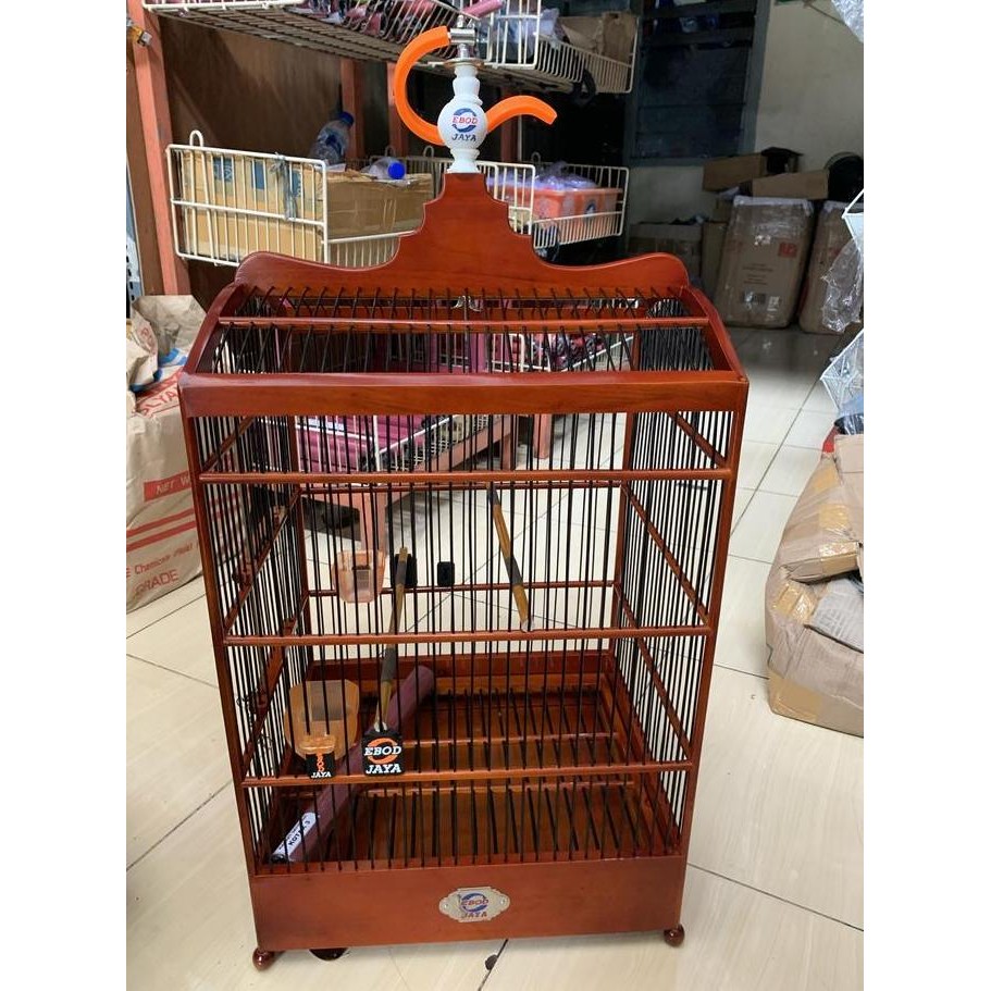 SANGKAR KANDANG BURUNG KENARI IJO KOTAK EBOD JAYA HITAM NO 3