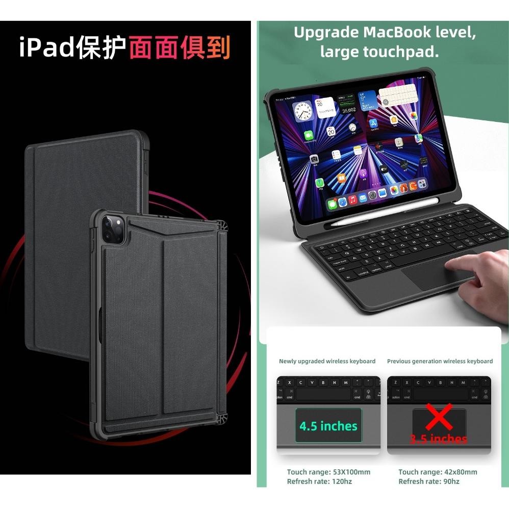 Ready   T5207D Case Keyboard Backlight Ipad Pro 11 Inch 2018 2020 M1 2021 Ipad Air 4 Air 5 10.9 Blue