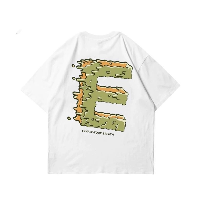 Promo Kaos Exhale Emelt White T-Shirt Pria Wanita