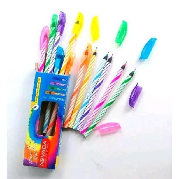 

Hot Sale !!!! Pulpen Spin Bolpoin Murah Tinta Warna Hitam Pena Alat Tulis Stationery