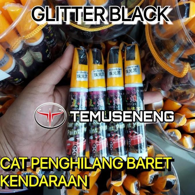 Promo  Glitter Black Hitam Metalik Spidol Cat Anti Gores Mobil Motor Baret