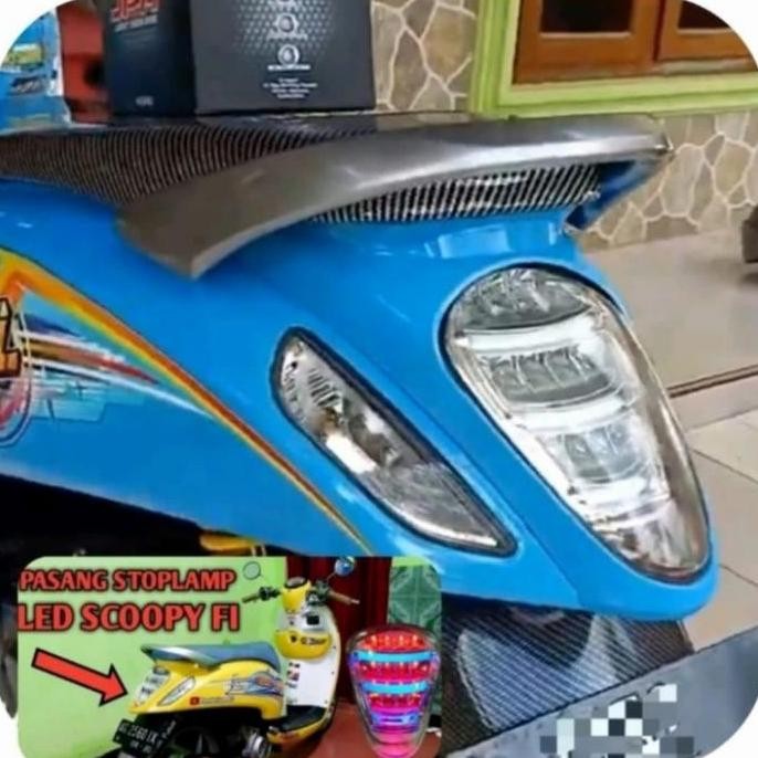 Terlaris Lampu Stoplamp Belakang Scoopy Fi Led Jpa 2013-2016 Ready Stok