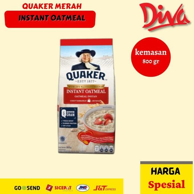 

Quaker Oatmeal Instant 800Gr - Instan - Merah (800 Gr) Promo