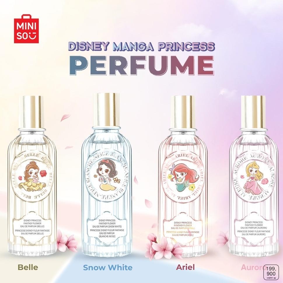 Miniso x Disney Princess Parfum Wanita Edp Perfum Fantasy Flower Eau de Parfum 60ml