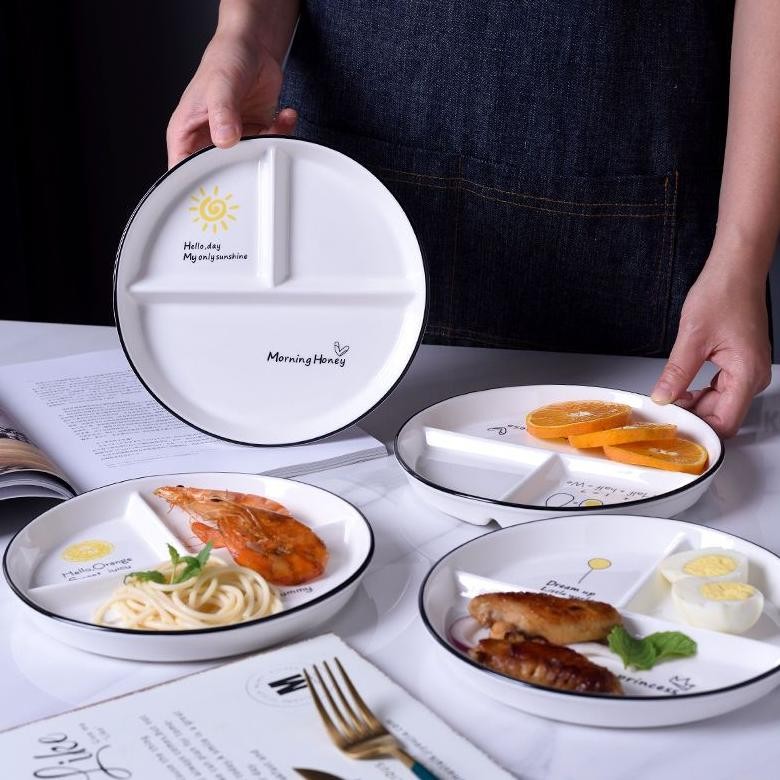 ASLI SET 6PCS PIRING MELAMIN BESAR 23CM CEKUNG TEBAL MOTIF TERLARIS