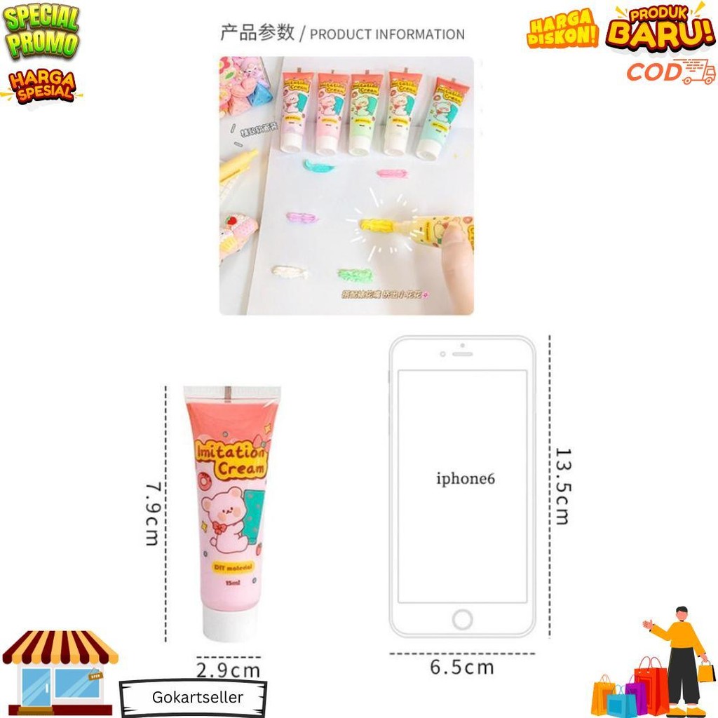 

Cream Clay Liquid Glue Diy Imitation Lem Simulasi Krim Deco Hias Gantungan Kunci Case 15 Ml Cod
