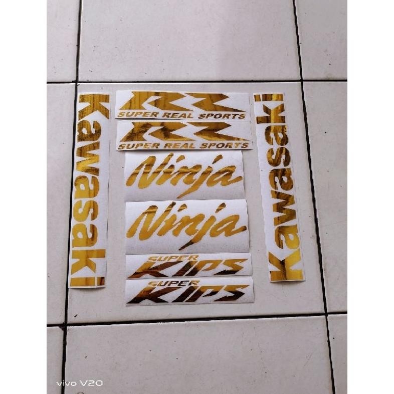 ASLI STIKER CUTTING NINJA RR NEW WARNA GOLD / HOLOGRAM / SILVER / HITAM