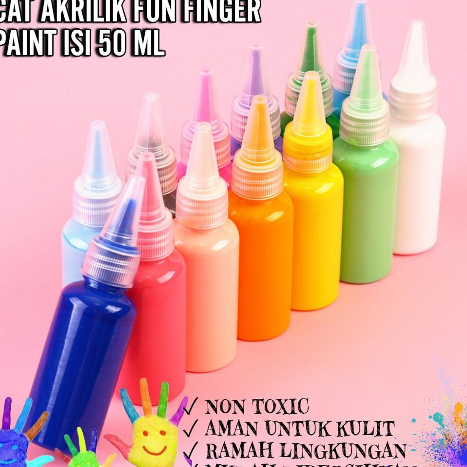 

Awc Cat Akrilik Mewarnai Isi 6 12 Dan 24 Warna Ukuran 50 Ml Perbotol Cat Telapak Tangan Aman