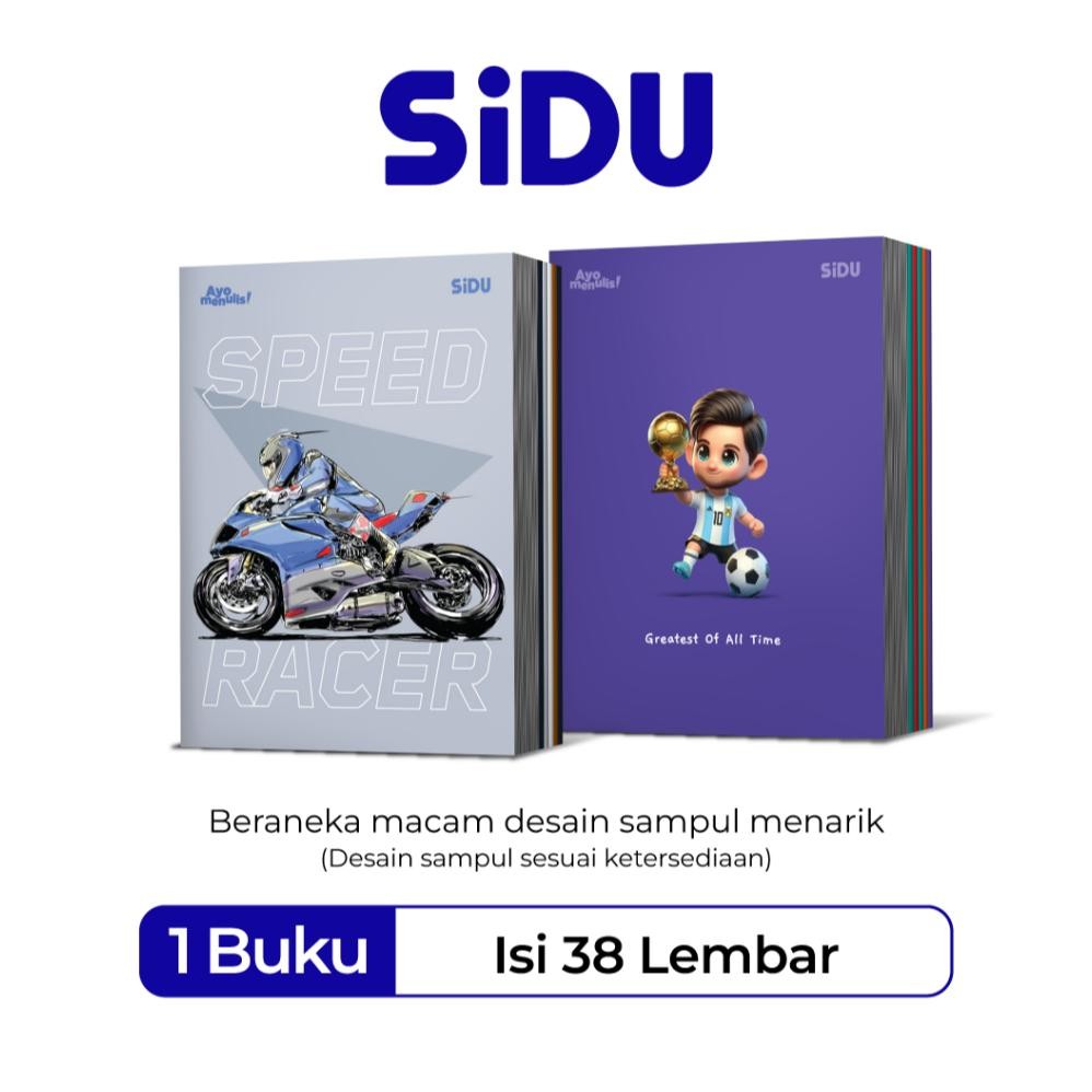 

[BMS Tangerang] SiDU Buku Tulis 38 Lembar Kertas 60 GSM SV9