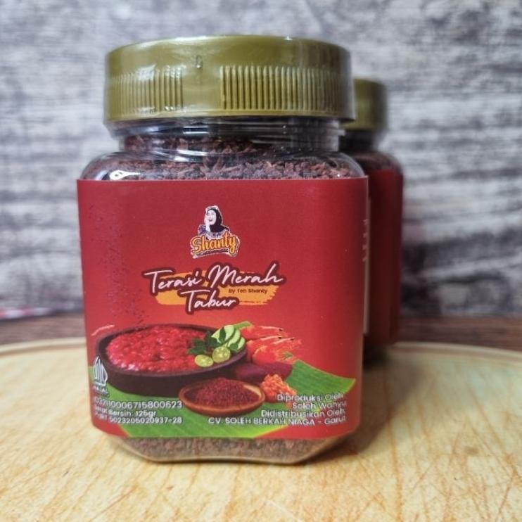 

Terasi Merah Tabur Teh Shanty Trasi Kampung Kemasan Botol Khas Garut