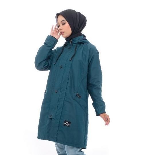 ANAPHA jaket wanita muslimah jaket parka syari syar i waterproof jaket parka wanita panjang AST