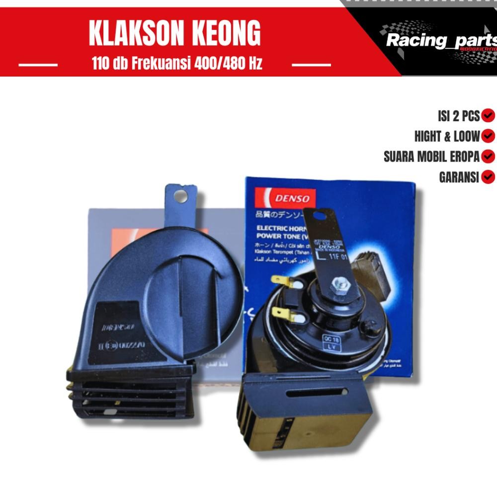 Klakson Keong DENSO Waterproof Anti Air Untuk Motor Mobil 12V 24 Volt Klakson