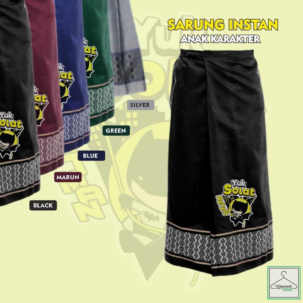 Sarung Instan Anak Karakter Batman Model Rok Usia 2 Sampai 10 Tahun AST