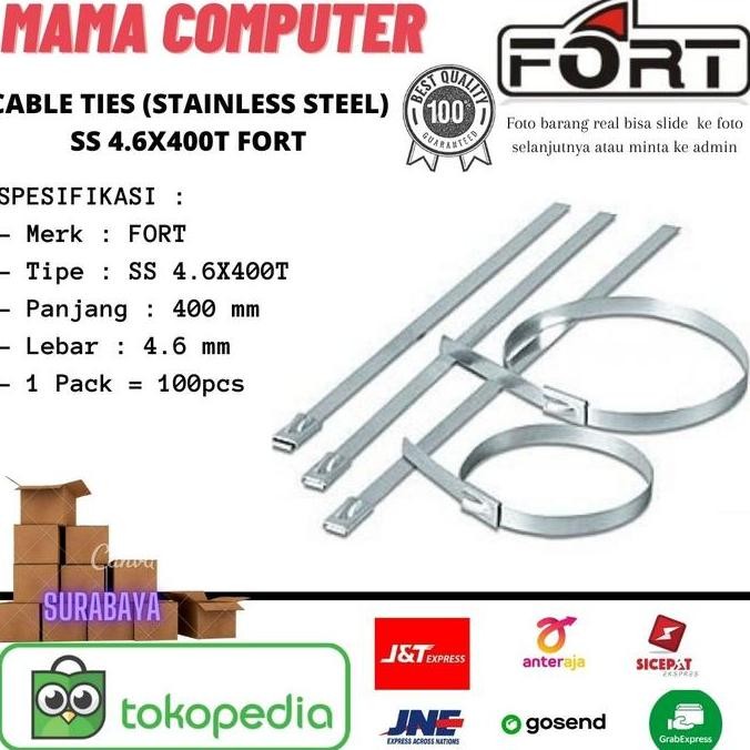

Stainless Steel Kabel Ties Cable Tie Tis SS400T 400 X 4,6 mm MERK FORT