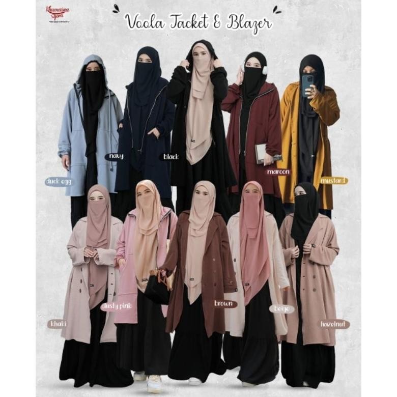 Jaket dan blazer voola dari Khumaira syari AST