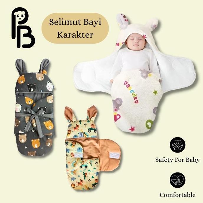 Selimut Karakter Bayi | Bedong Instan | Bedong Bayi Karakter