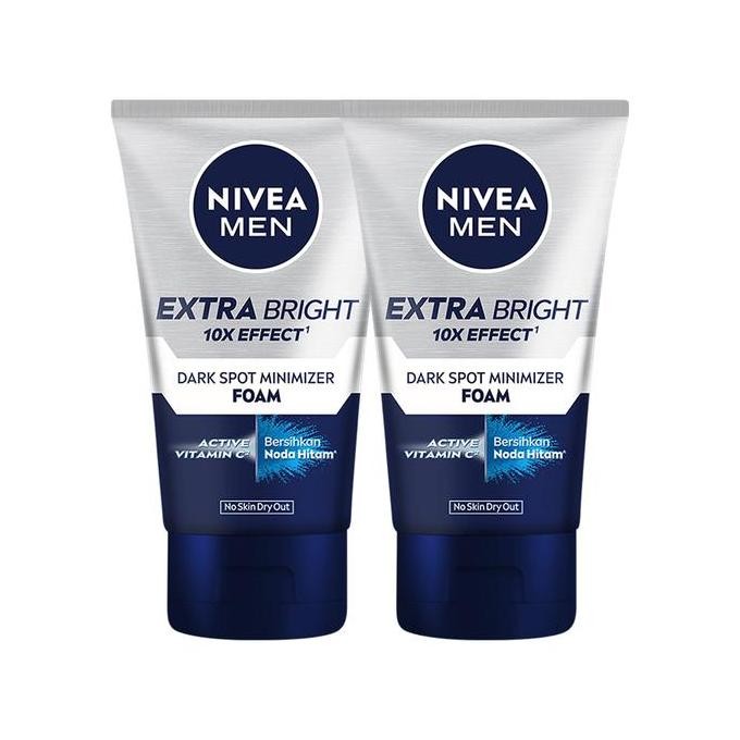 NIVEA MEN Personal Care Men Brightening Dark Spot Facial Foam-TwinPack
