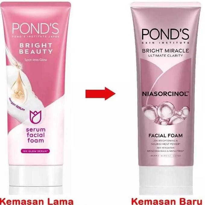 Ponds Bright Beauty Facial Foam 50gr Sabun Muka Pembersih Wajah pink