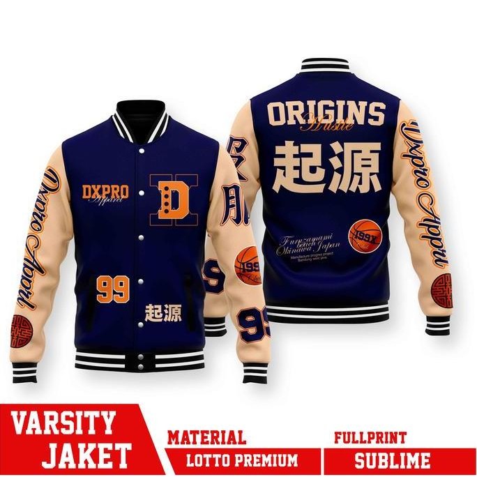 Jaket Varsity Origin Hustle Dx Pro Apparel Special Edition Basketball (Best Quality)