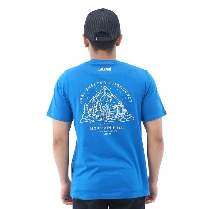 Kaos Pria Lengan Pendek Shelter Prau Biru Arei Outdoorgear (Best Quality)