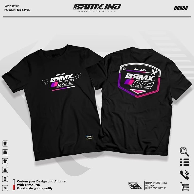Promo Kaos Brmx Br001 Racing Original100% Cotton Combed 24S Kaos Distro Racing Kaos Murah Berkualita