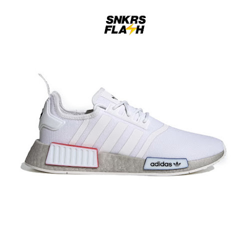 ADIDAS Nmd R1 White Grey Boost Sepatu Sneakers Unisex - GX9525 - Size 45.3