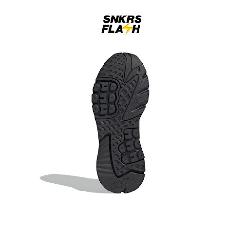 ADIDAS Nite Jogger Fluid Black Sepatu Sneakers Pria - FV1676 - Size 40.7