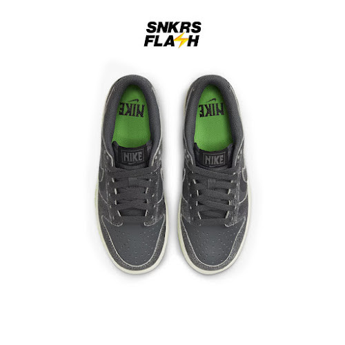 NIKE Dunk Low Se Iron Grey Phantom Green Sepatu Sneakers Wanita - DQ6215001 - Size 38.5