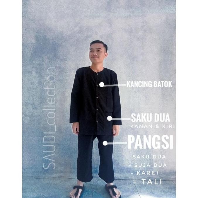 Glosir Setelan Celana Baju Pangsi Adat Sunda / Silat /Ke Kebun S. M .L. Xl .Xxl. Xxxl